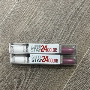 2X Maybelline SuperStay 24 Color Longwear Lipstick #055 perpetual plum